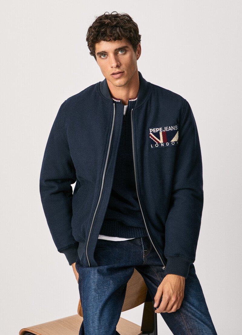Comprar Chamarras Pepe Jeans Hombre - Patched Bomber Azul Marino