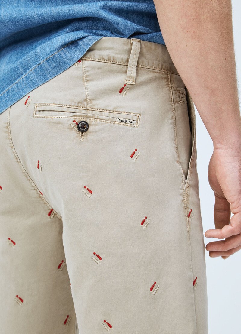 carencia Penetración mucho Pantalones Cortos Pepe Jeans México - Miles Short Icon Printed Bermudas  Hombre Beige